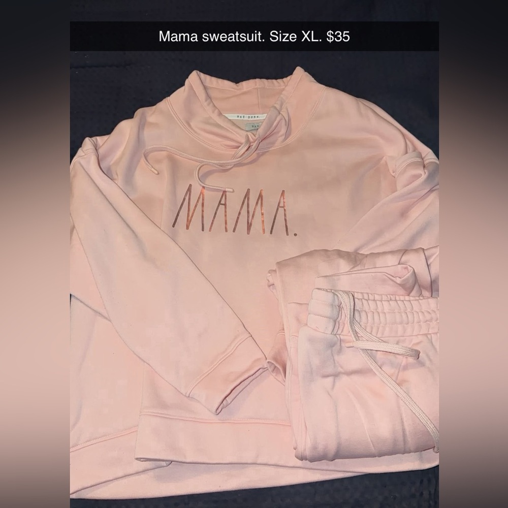 Pink 'MAMA' Hoodie and Joggers Set